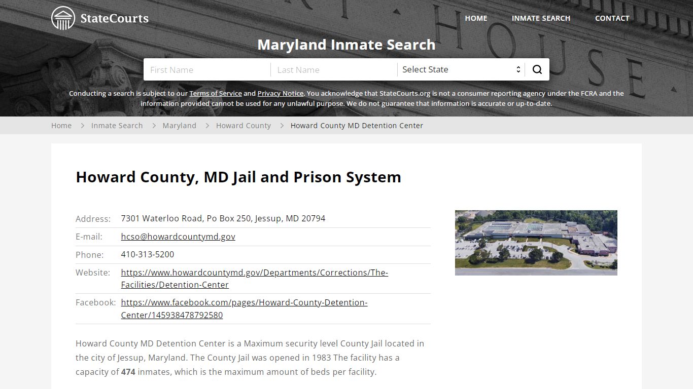 Howard County MD Detention Center Inmate Records Search ...